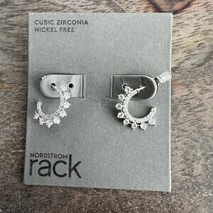 🍭6/$30 New Nordstrom Cubic Zirconia Small Hoop Post Earrings